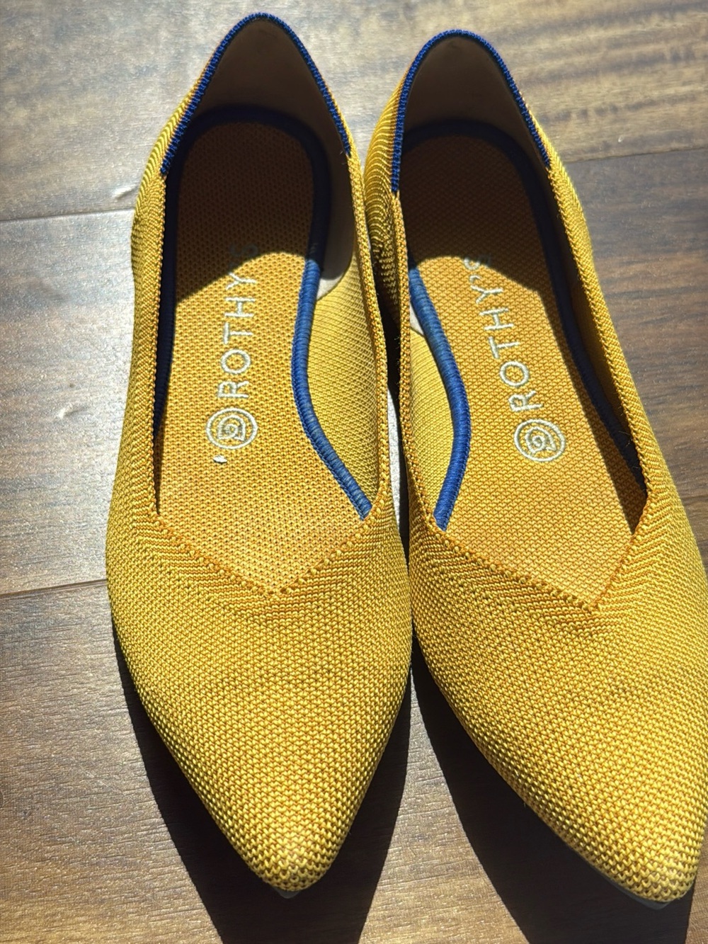 Rothy's Mustard Yellow Pointed Slip-On Loafers - Picture 5 of 5